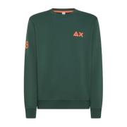 Stijlvolle Sweater voor Vrijetijdsgarderobe Sun68 , Green , Heren