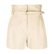 Casual Bruin Katoen Viscose Shorts IRO , Brown , Dames