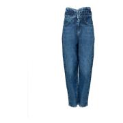 Casual geruite broek Pinko , Blue , Dames