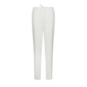 Wollen Twill Elastische Broek Forte Forte , Beige , Dames