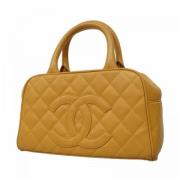 Pre-owned Leather chanel-bags Chanel Vintage , Beige , Dames