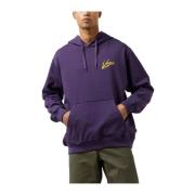 Hoodie met Voorzak en Logo Vans , Purple , Heren