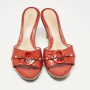 Pre-owned Fabric sandals Fendi Vintage , Red , Dames