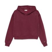 Bordeaux Katoenen Hoodie Sweater Liu Jo , Red , Dames