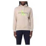 Seizoensgebonden Monologo Hoodie Calvin Klein , Beige , Heren