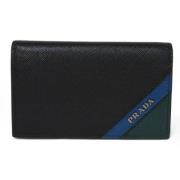 Pre-owned Leather wallets Prada Vintage , Black , Dames