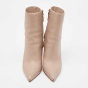 Pre-owned Leather boots Valentino Vintage , Beige , Dames