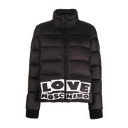 Zwarte Puffer & Down Jas Love Moschino , Black , Dames