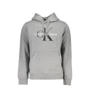 Grijze hoodie met centrale zak en logoprint Calvin Klein , Gray , Here...