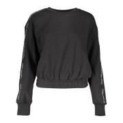 Zwarte sweatshirt met borduurwerk Calvin Klein , Black , Dames