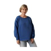 Raw Edge Statement Sweater True Blue 10Days , Blue , Dames