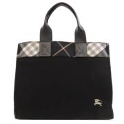 Pre-owned Canvas totes Burberry Vintage , Black , Dames