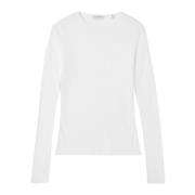 Zachte Longsleeve Top dagmar , White , Dames