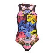 Haltertop met open rug Desigual , Multicolor , Dames