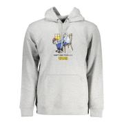 Grijze hoodie met print en logo Vans , Gray , Heren