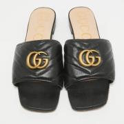 Pre-owned Leather sandals Gucci Vintage , Black , Dames