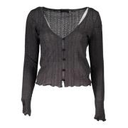 Grijze Lange Mouw Cardigan Sweater Guess , Gray , Dames