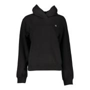 Zwarte hoodie met borduursel en print Calvin Klein , Black , Dames