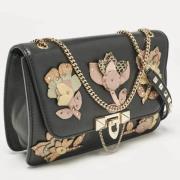 Pre-owned Leather shoulder-bags Valentino Vintage , Black , Dames