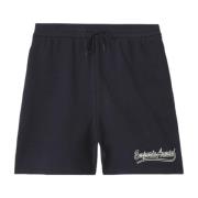 Navy Blauwe Bermuda Shorts Emporio Armani , Blue , Heren