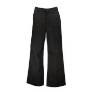 Zwarte Wijde Pijp Broek voor Dames Guess , Black , Dames