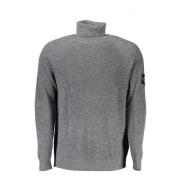 Grijze coltrui met logo Calvin Klein , Gray , Heren