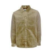 Corduroy Overshirt Klassieke Stijl Samsøe Samsøe , Beige , Heren