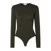 Lange mouwen bodysuit in Aura-stijl Agolde , Green , Dames