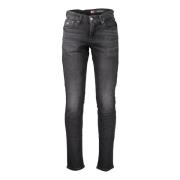 Zwarte Denim Jeans Slim Fit Tommy Hilfiger , Black , Heren