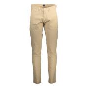 Beige Slim Herenbroek 5 Zakken Gant , Beige , Heren