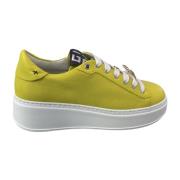 Gele Damessneakers met Voor Detail Gio+ , Yellow , Dames