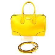 Pre-owned Canvas handbags Gucci Vintage , Yellow , Dames