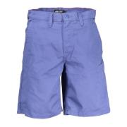 Blauwe Bermuda Shorts met knoop en rits Vans , Blue , Heren