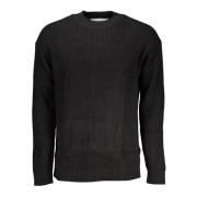 Zwarte longsleeve met hoge hals en borduursel Calvin Klein , Black , H...