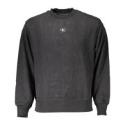 Zwarte Sweatshirt met Print en Lange Mouwen Calvin Klein , Black , Her...