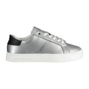 Sportieve Zilveren Sneakers met Contrastdetails Calvin Klein , Gray , ...