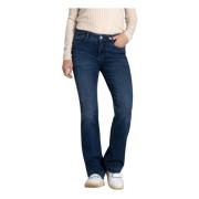 Bootcut Jeans Authentic Mega Flex MAC , Blue , Dames