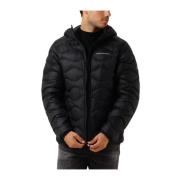 Heren donsjack met capuchon voor winter Peak Performance , Black , Her...