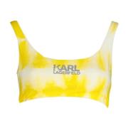 Badkleding Bovenstuk Vrouw Geel Karl Lagerfeld , Yellow , Dames