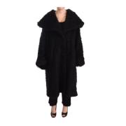 Luxe Catwalk Bont Cape Trenchcoat Dolce & Gabbana , Black , Dames