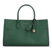 Korrelig Leren Handtas met Metalen Hangslot Michael Kors , Green , Dam...