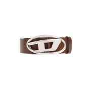 Oval D Logo riem Diesel , Brown , Heren