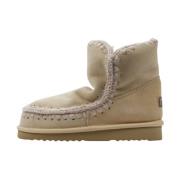 Gezellige Beige Suède Winterlaarzen Mou , Beige , Dames