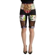 Bloemige Cropped Broek in Lila Tinten Dolce & Gabbana , Multicolor , D...