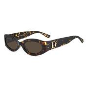 Stijlvolle zonnebril in groene tint Dsquared2 , Black , Unisex