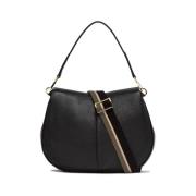 Helena Round Leren Tas Gianni Chiarini , Black , Dames