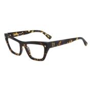 Stijlvolle Brilmonturen in Bruine Kleur Dsquared2 , Black , Unisex