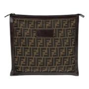 Pre-owned Canvas clutches Fendi Vintage , Brown , Dames