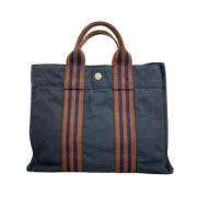 Pre-owned Canvas handbags Hermès Vintage , Blue , Dames