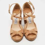 Pre-owned Fabric sandals Jimmy Choo Pre-owned , Brown , Dames